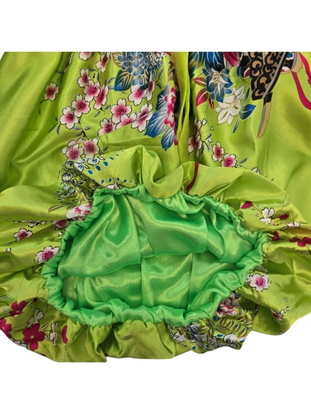 NK 100% Silk Floral Kimono Style Bubble Dress Size Girl's 8